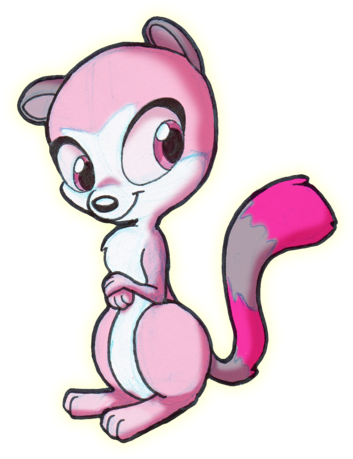 Ruby The Ringtailed Lemur By Kicsterash - Cartoon Lemurs (400x486)