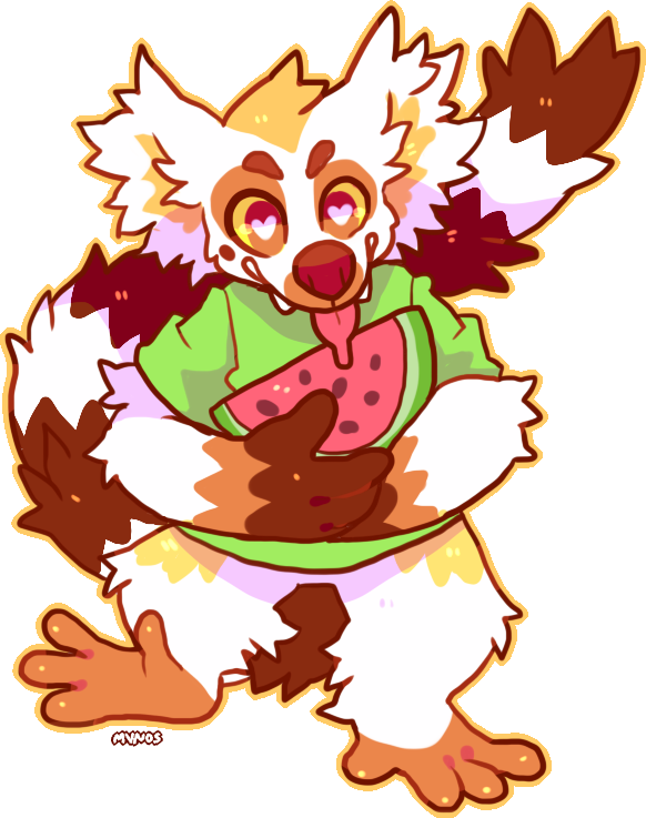 Love This Melon By Mynosylexia On Deviantart - Lemurs (582x737)