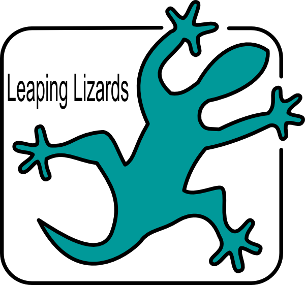 Gecko Clipart Leaping Lizard - Lizard Clip Art (600x561)