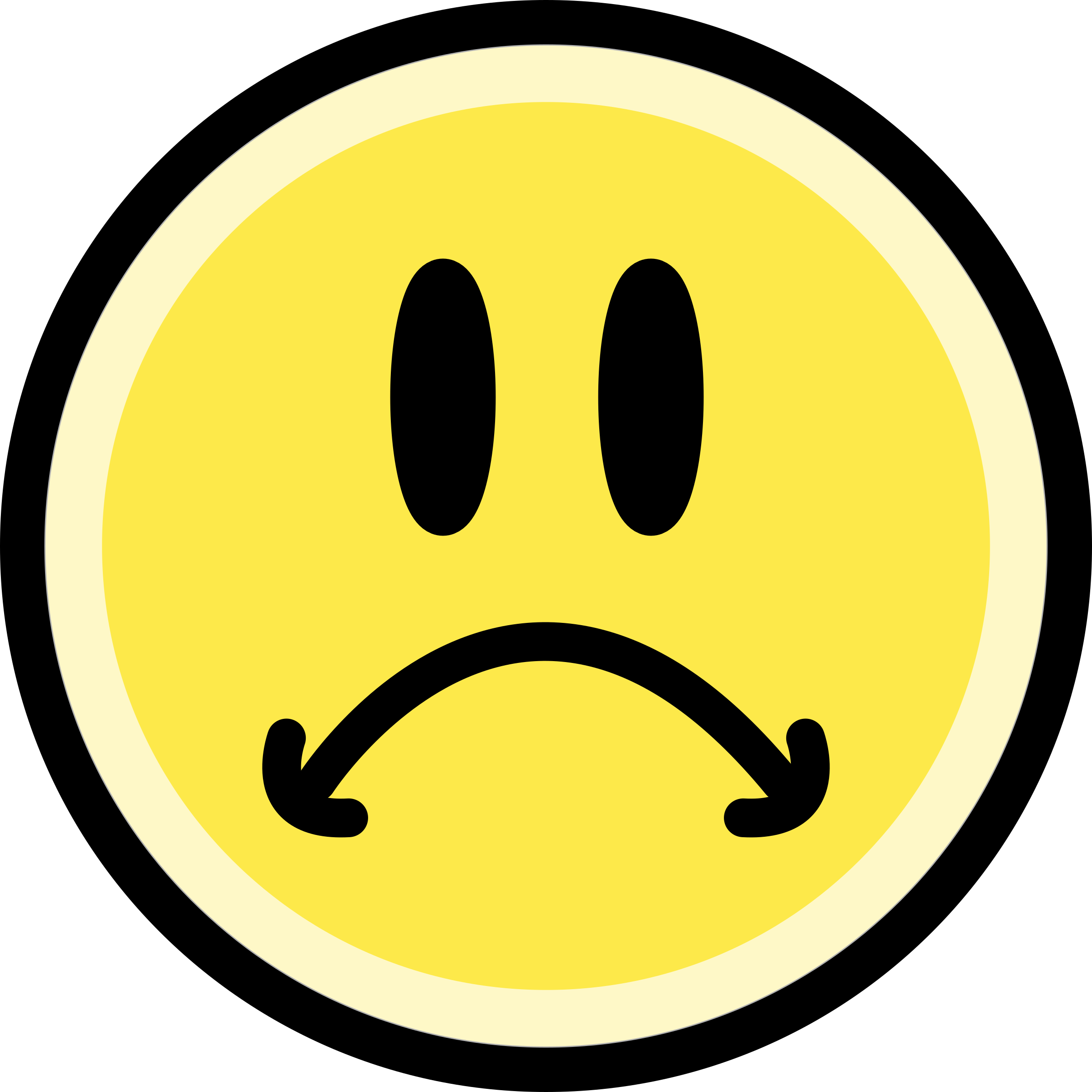 Clipart - Sad Face (2400x2400)