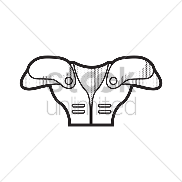 Shoulder Pad Vector Image - Shoulder Pad Vector Image (600x600)