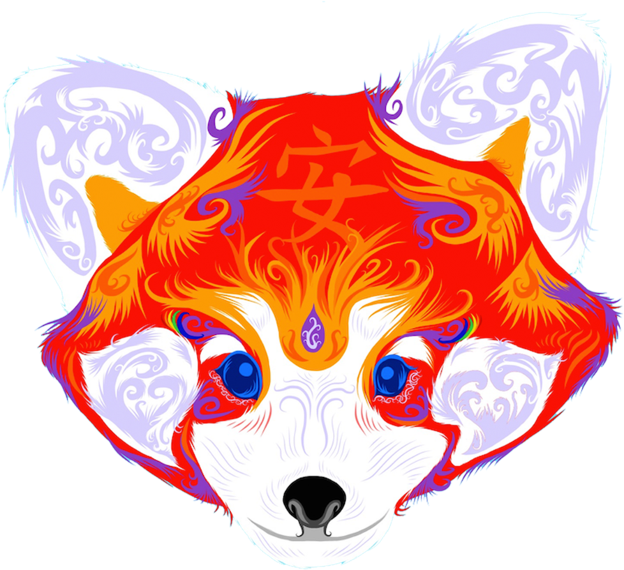 Red Panda Serenity Baseball Tee - Top (896x1024)
