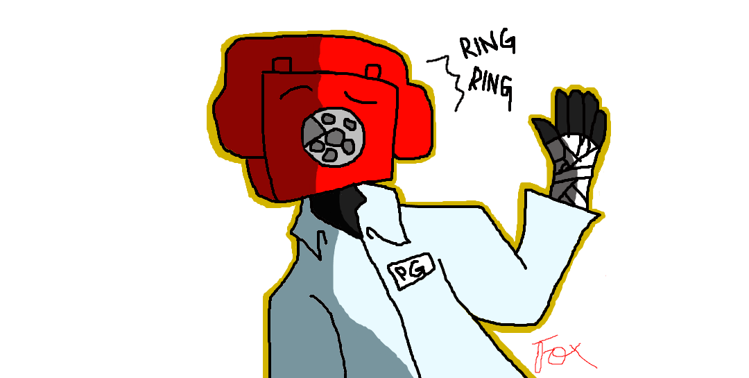 Phone Guy By Foxfurri - Cartoon (1080x545)
