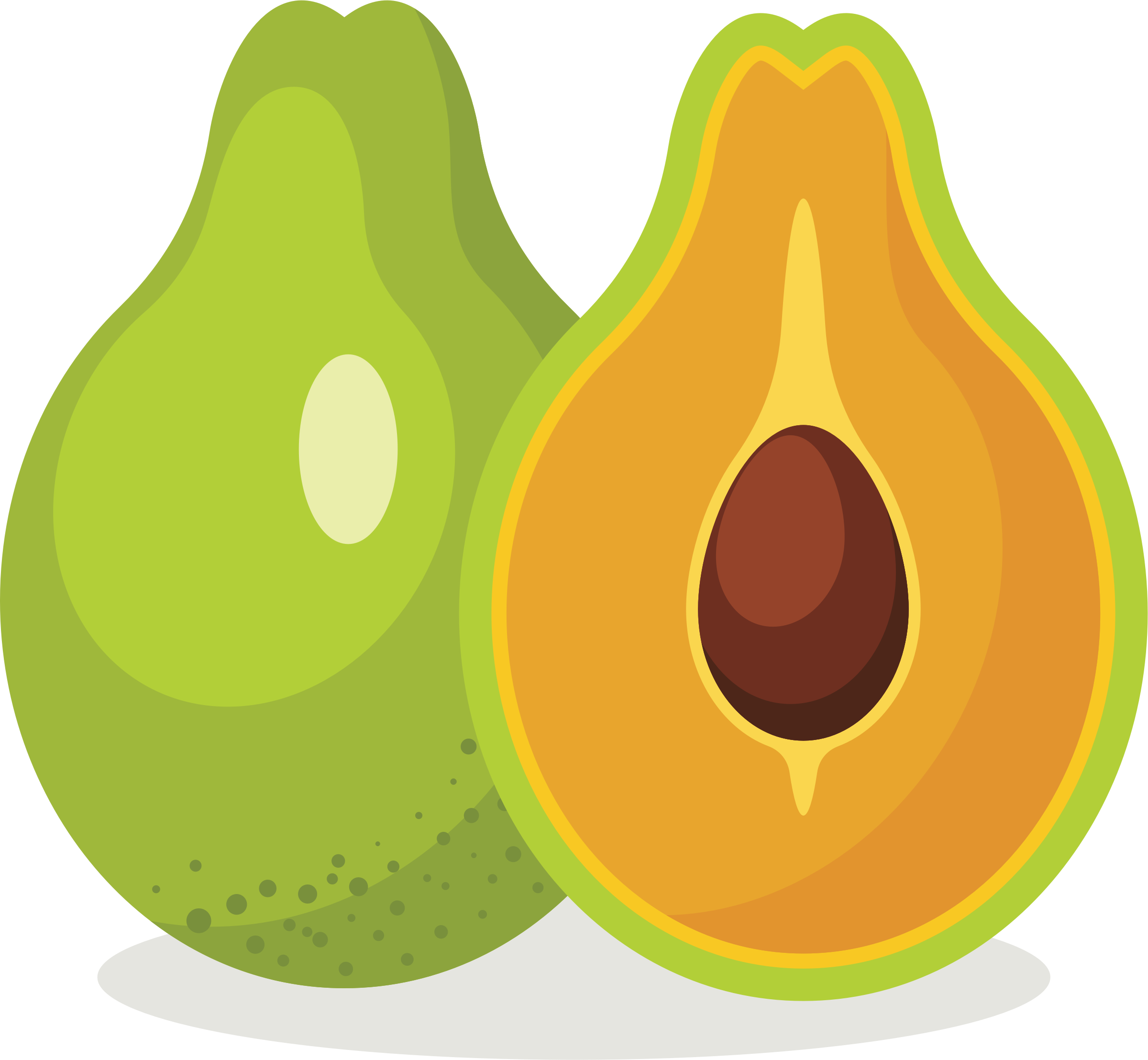 Avocado - Clip Art (2400x2216)
