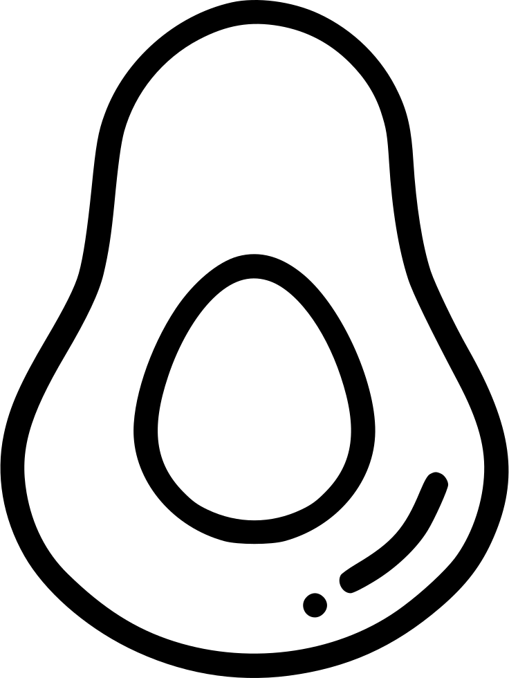 Avocado Clipart Svg - Drawing (736x980)