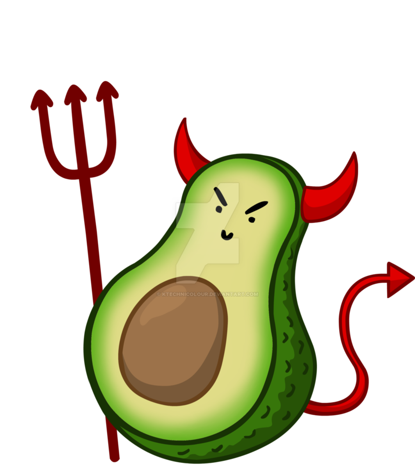 The Devils Avocado By Ktechnicolour - Avocado Is The Devil (842x948)