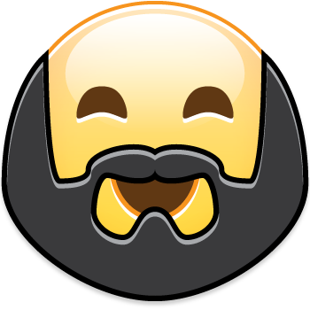 Beard - Emoji With Beard Png (350x350)