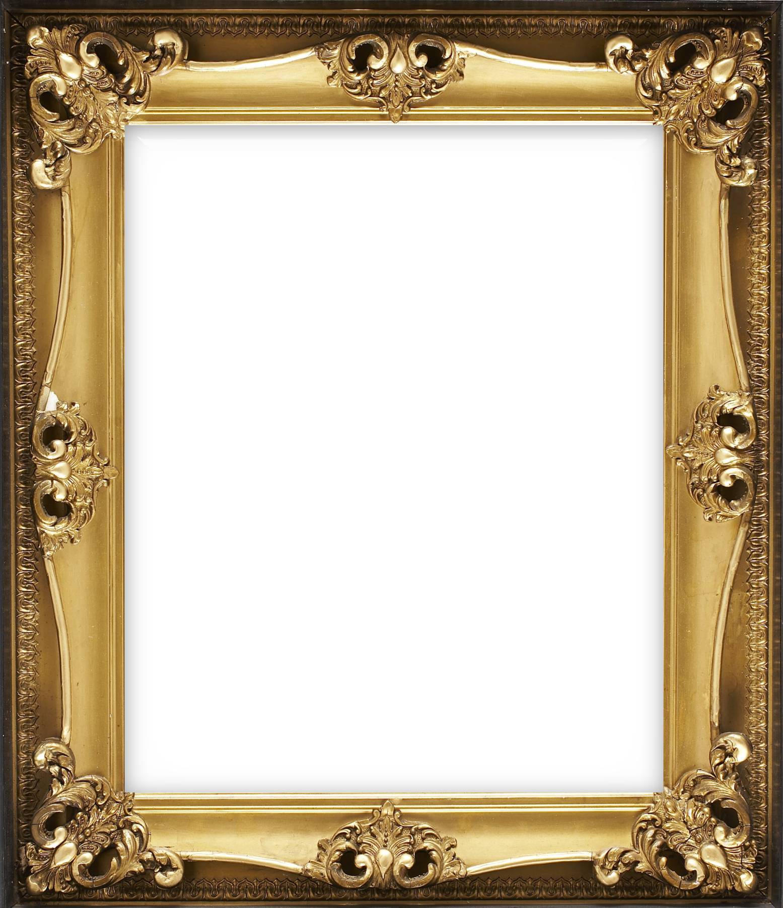 Vertical Classic Transparent Frame With Ornaments - Transparent Frames (1555x1804)