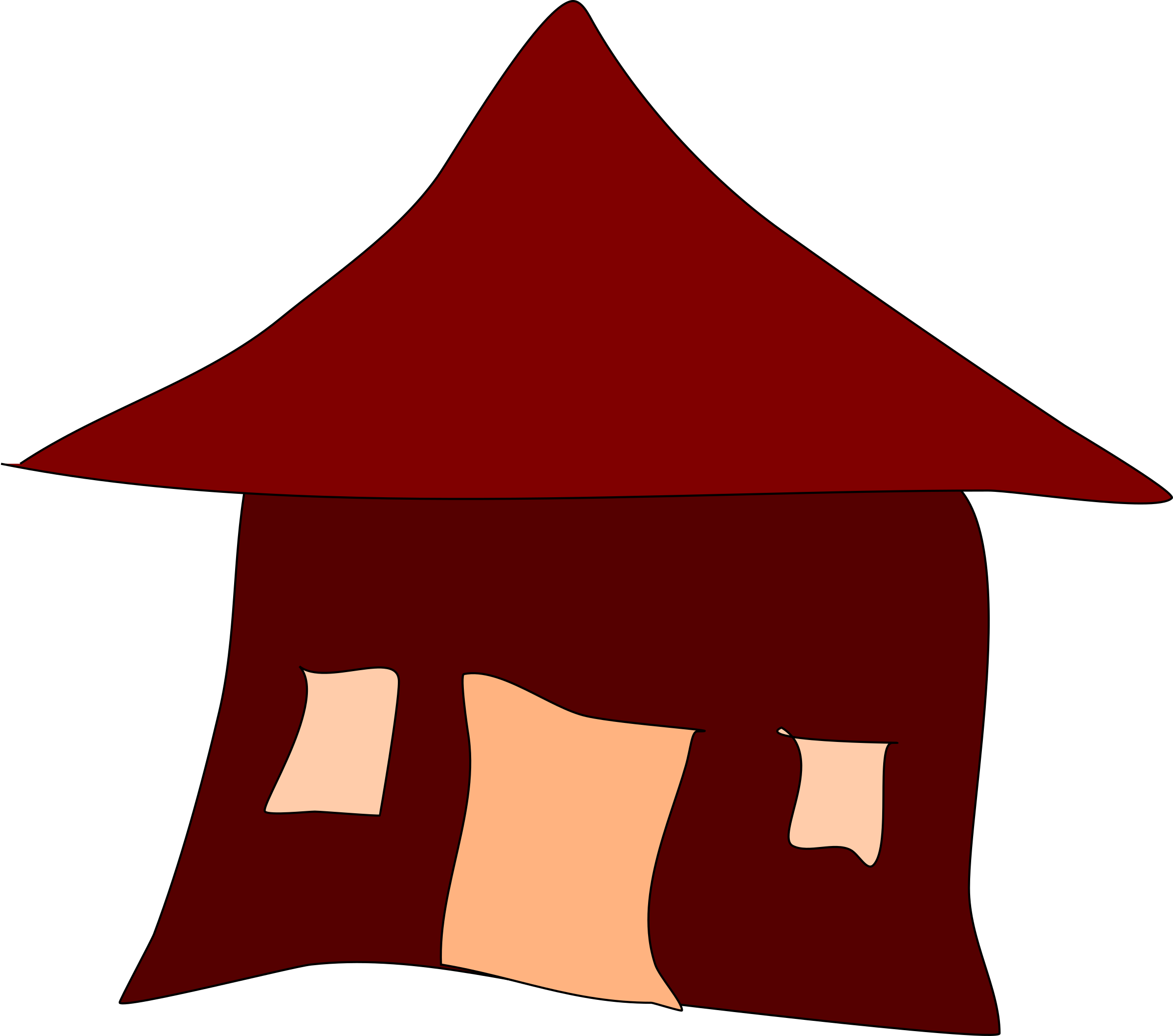 Big Image - Hut Clipart (2400x2121)