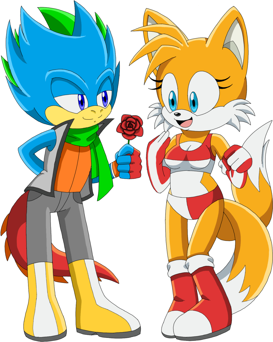 Sonica And Tailsko (1024x1297)