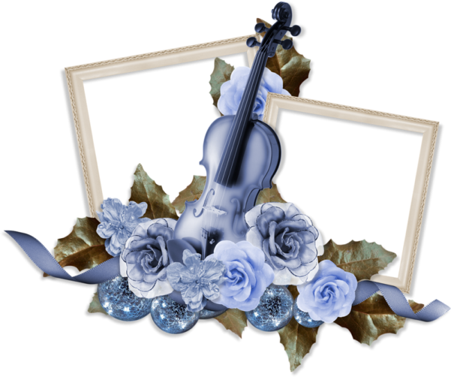 Blue Roses Frames - Music (650x543)