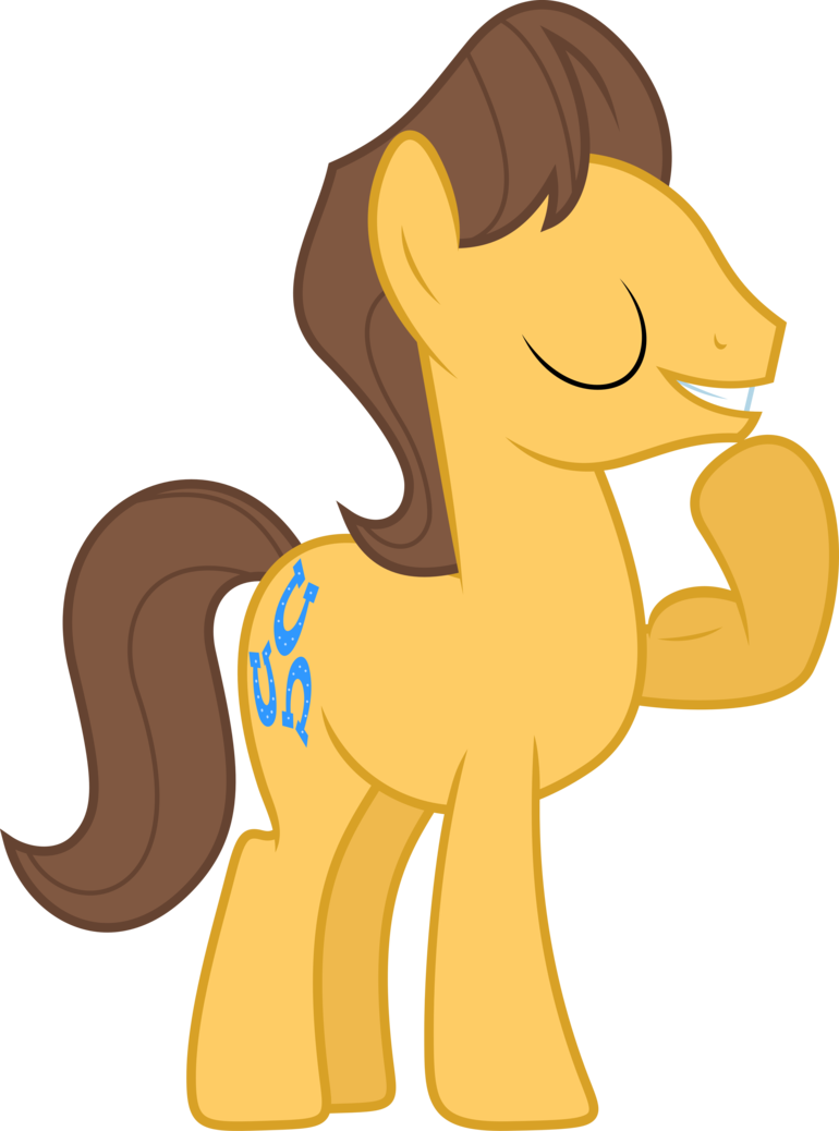 Flexing Caramel By Vectorizedunicorn - Mlp Caramel Vector (770x1038)