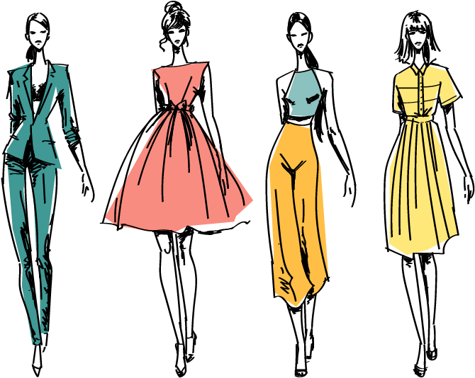 Drawing Vector Model - Uitnodiging Tekst Modeshow (800x618)