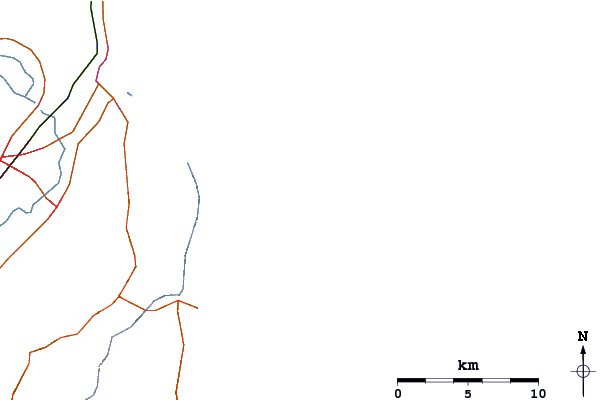 Roads And Rivers Around Raneika Beach - Drawing (601x400)