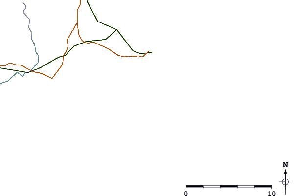 Roads And Rivers Around Carne Beach - Plot (601x401)