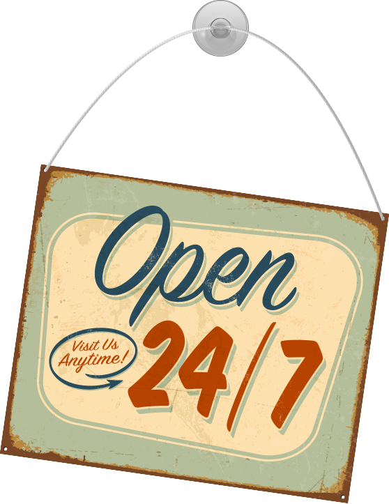 Send Message - Young's Open 24-7 Fresh Brewed Coffee Served Canvas (558x723)