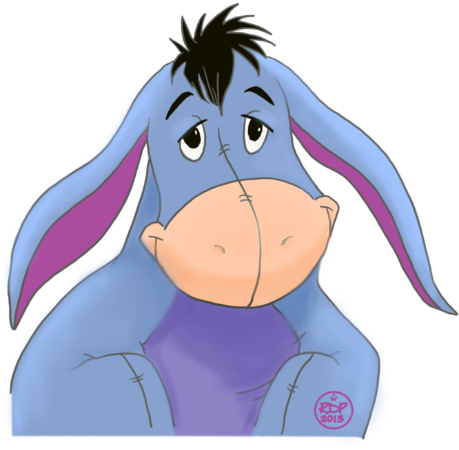 Eeyore By Smiley1starrs - Eeyore Face (772x1034)