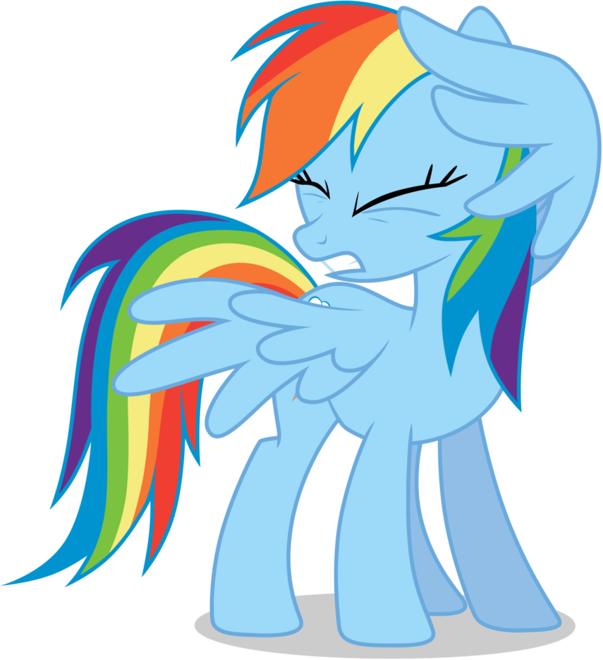 Don't Look By Tomfraggle - Rainbow Dash (855x935)