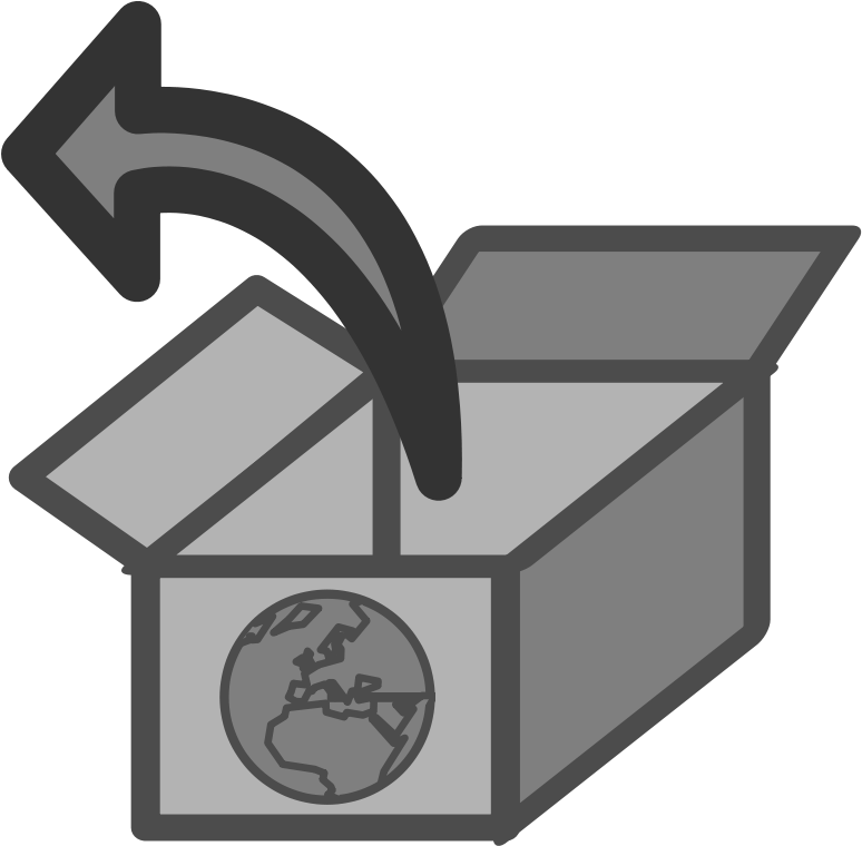Exported Box, Flat, Open, Package, Theme, Export, Icon, - Globe Clip Art (800x800)