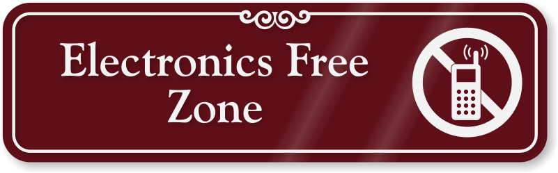 Electronics Free Zone Sign - Compliancesigns Acrylic Ada Phone Rules Sign 9 X 6 (800x570)