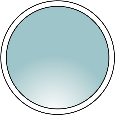 Universal Arches Arch Windows Gable Frames Bespoke - Circle Window Clipart (448x448)