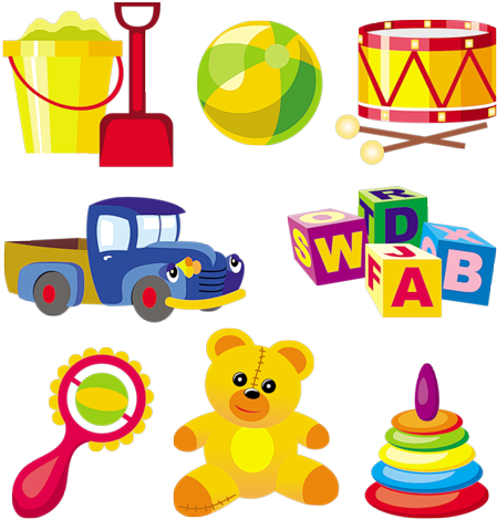 Детский Клипарт Игрушки - Toys Vector (500x500)