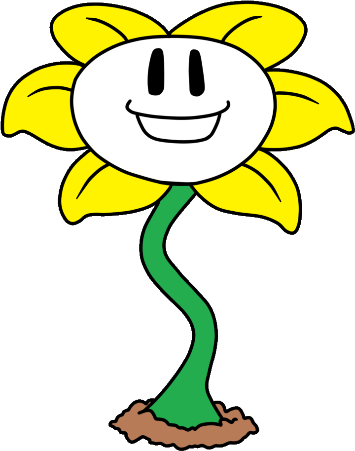 Flowey - Cartoon (1400x1497)