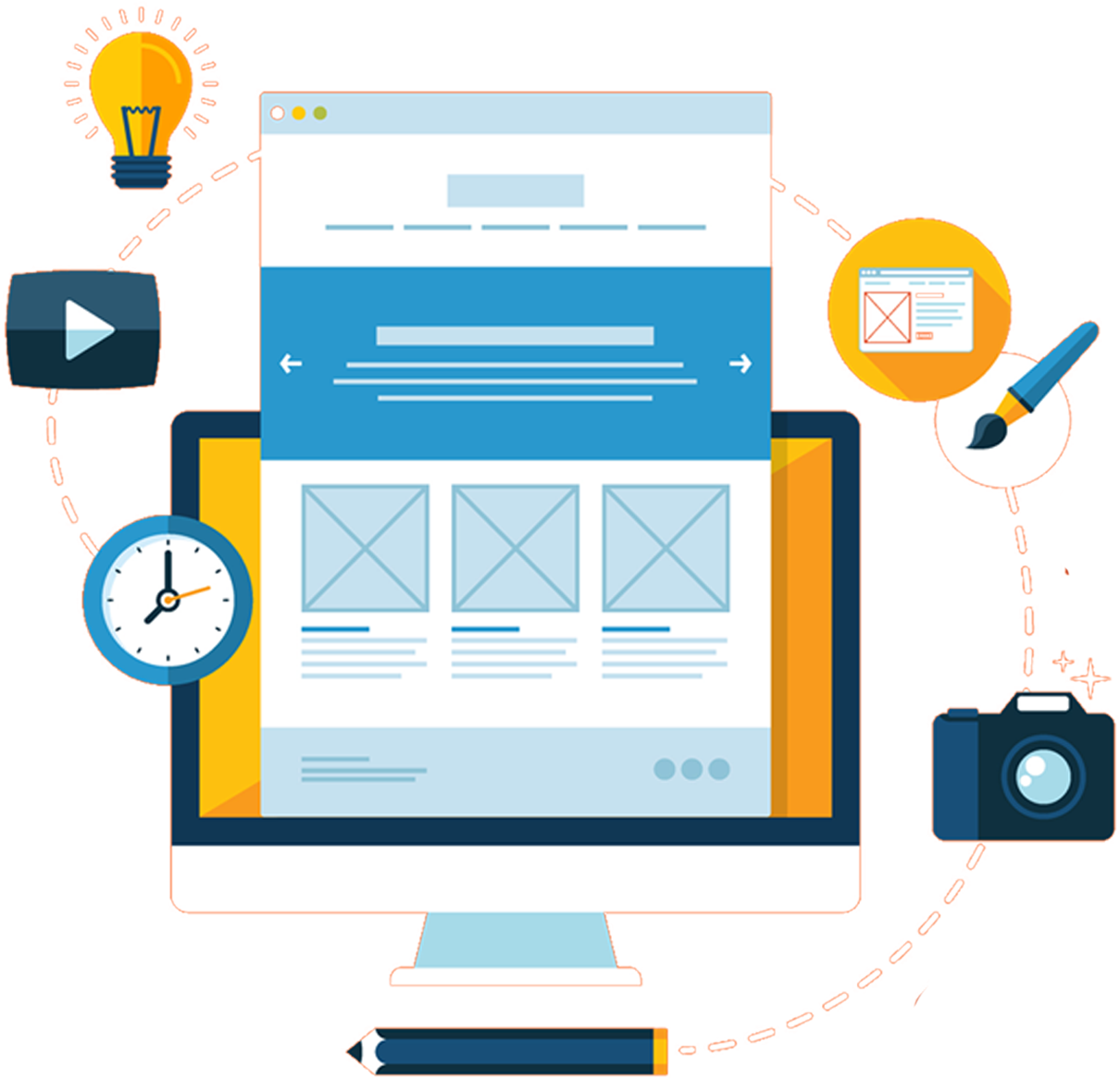Web Design & Development Case Study - Web Design Vector Png (1344x1290)