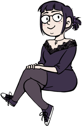Drawing My Other Webcomic Transfusions - Sitting (300x456)