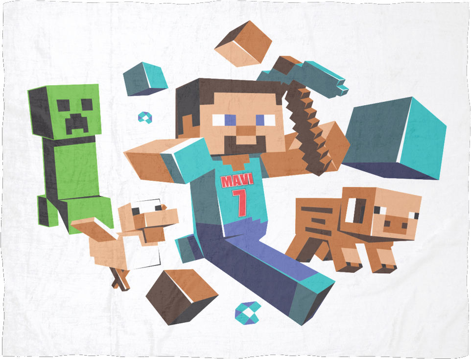 Minecraft Fleece Blanket - Minecraft (1024x1024)