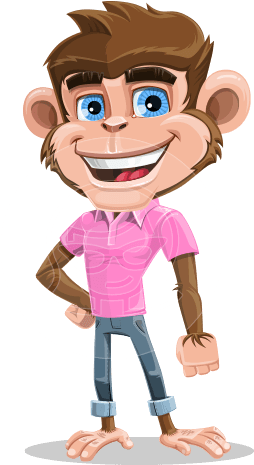 Dunc The Funky Monkey - Cartoon (460x464)