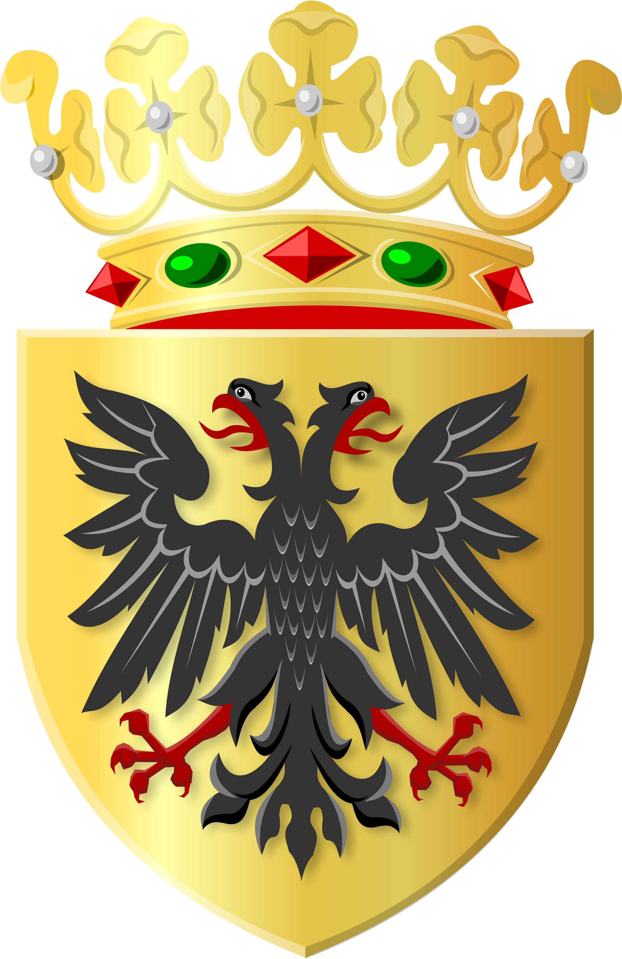 Black Eagle Clipart Shield - Eagle (2000x3085)