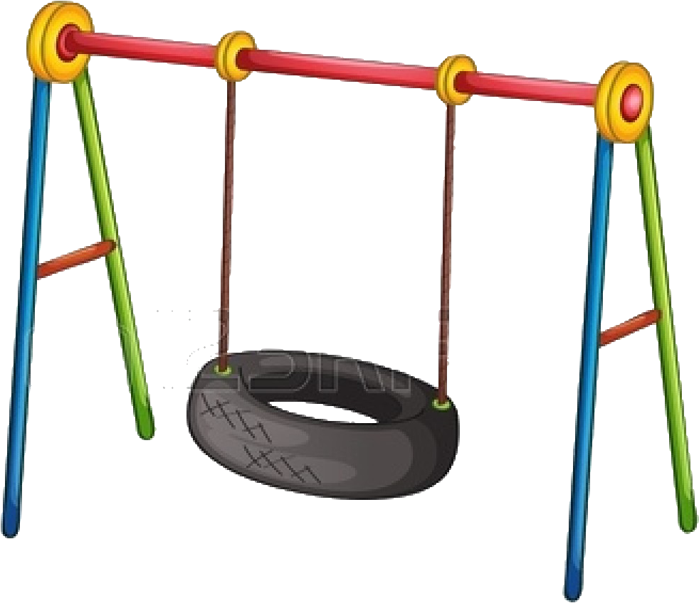 Cartoon Tire Swing (1350x1071)
