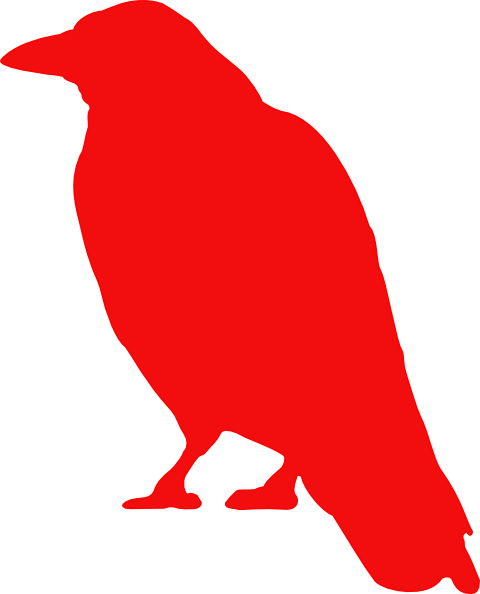 Halloween Crow Cut Out (480x594)