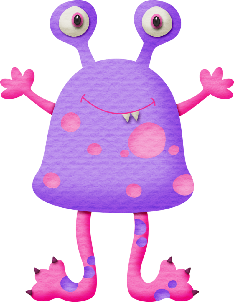 Purple Monster - Монстрики Клипарт (794x1024)