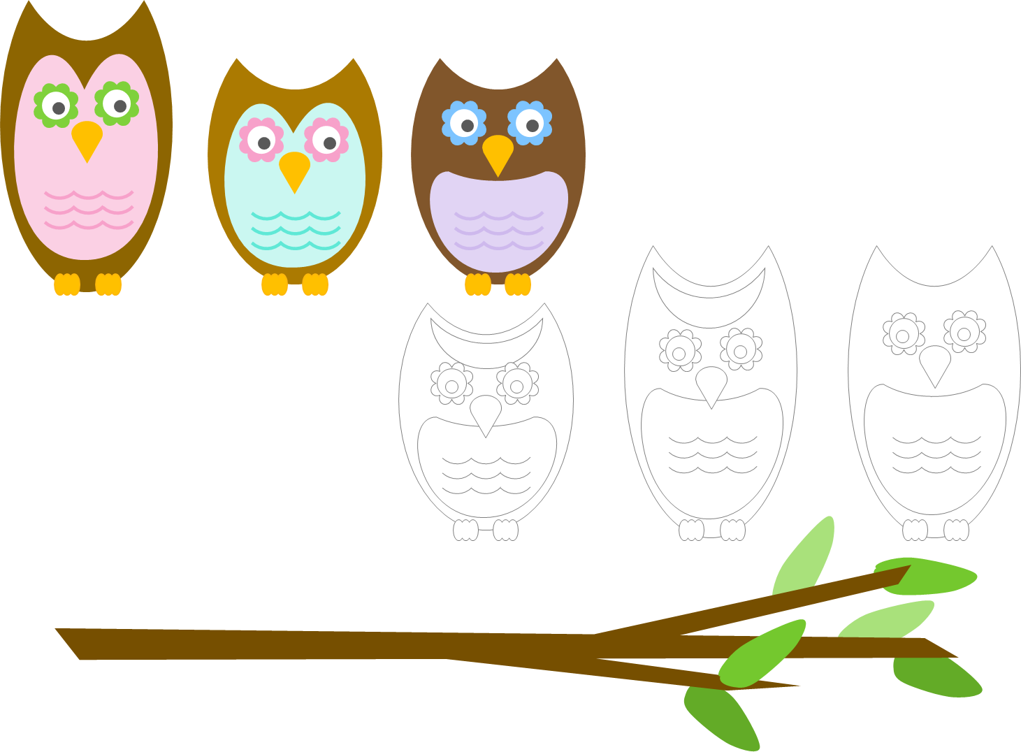 Tlotp-owlfunassorted - Cartoon (1461x1076)