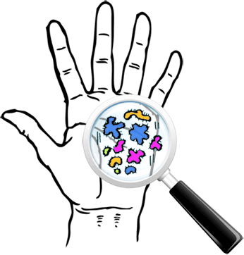 Germs - Hand Coloring Page (346x362)