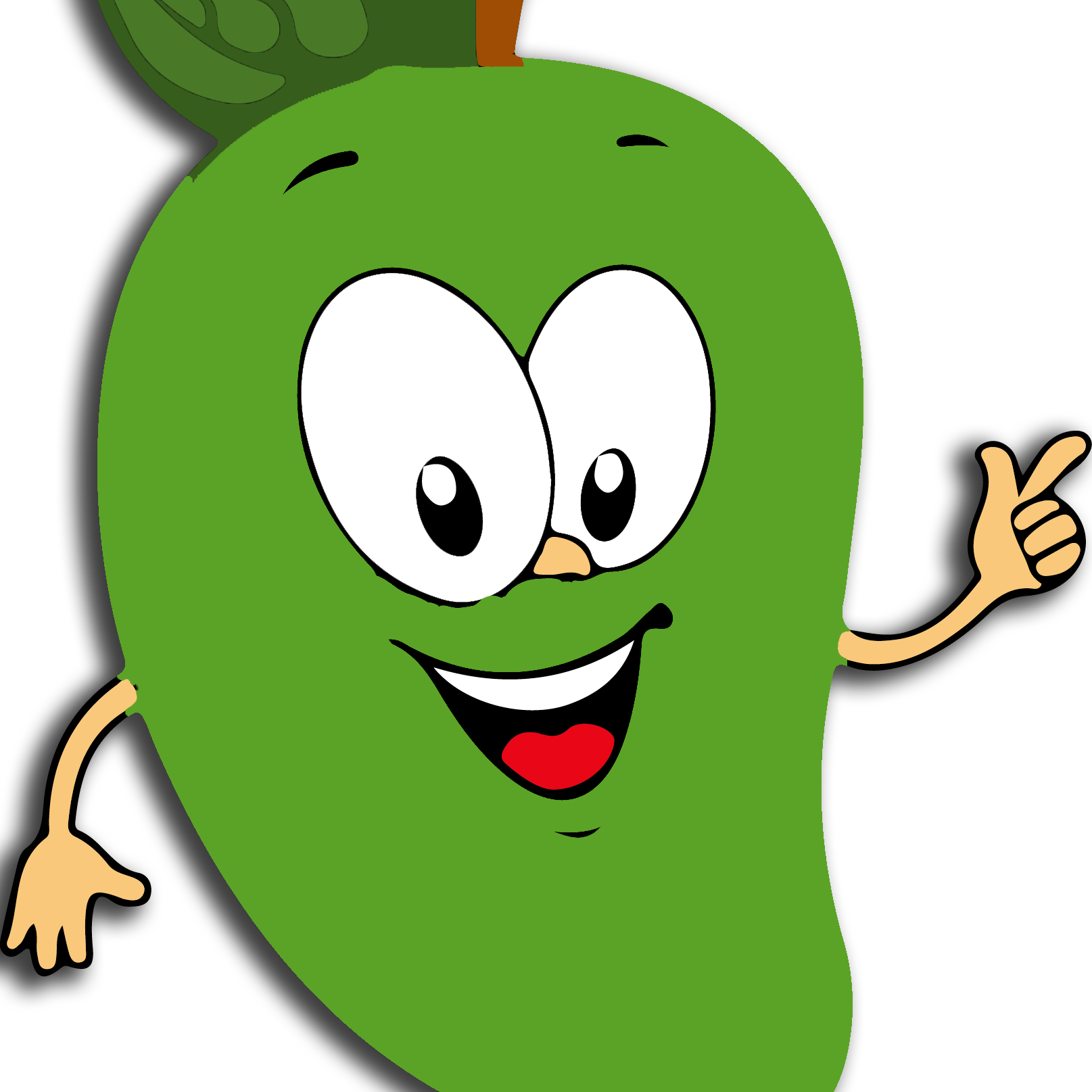 Green Mango Guy - Clip Art (1615x1615)
