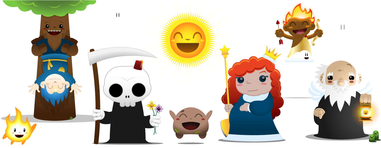 The Chibi Tarot - Cartoon (1664x644)