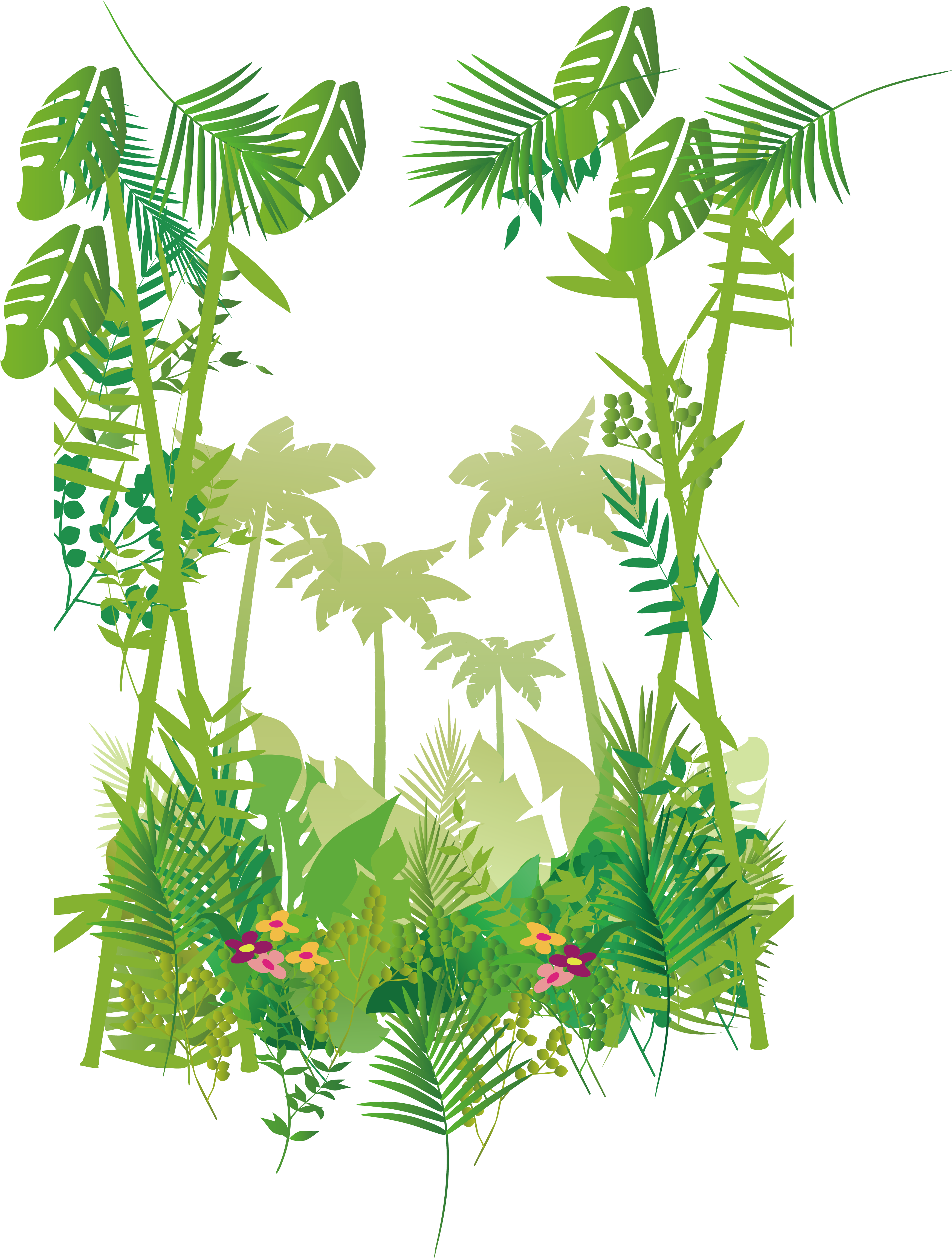 Forest Border Vector - Euclidean Vector (3505x4600)