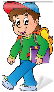 Cartoon Boy Walking (400x400)