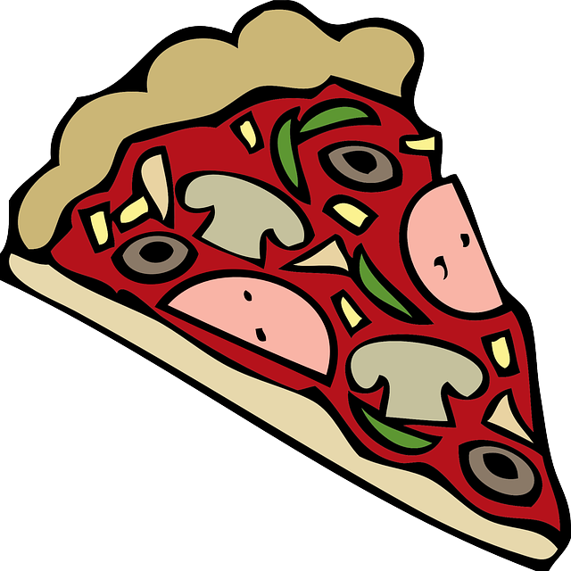 Clipart Of Martin, Animation And Pizza - Pizza Tekening (640x640)