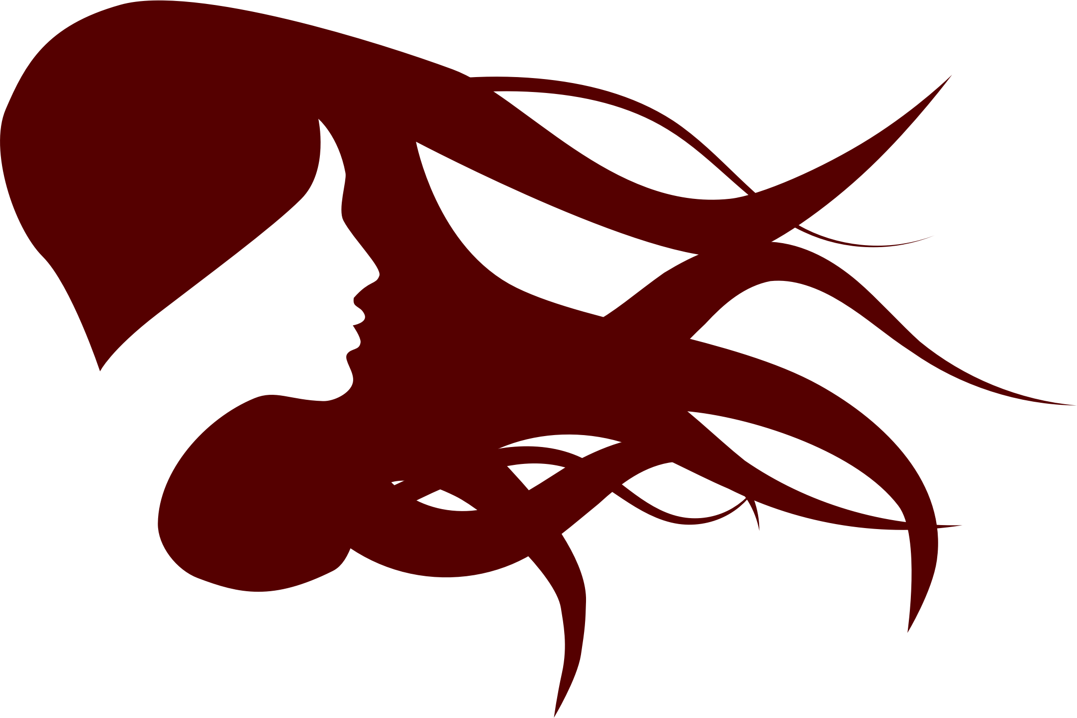 Hair Clipart - Women Hair Clipart (2165x1444)