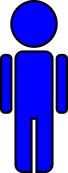 Man Figure Blue (234x590)