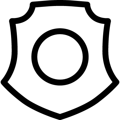 Shield With Circle Vector - Scalable Vector Graphics (400x400)