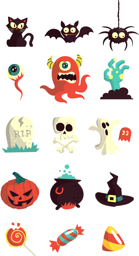 Halloween Vector Art Pack - Halloween Vector Pack (600x900)