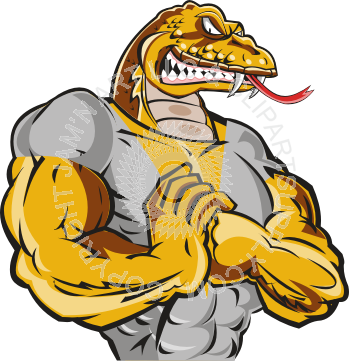 Snake Man Clipart (349x361)