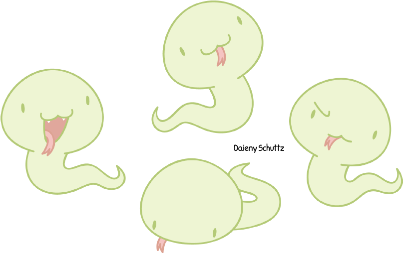 Chibi Snake By Daieny - Chibi Snake (851x550)