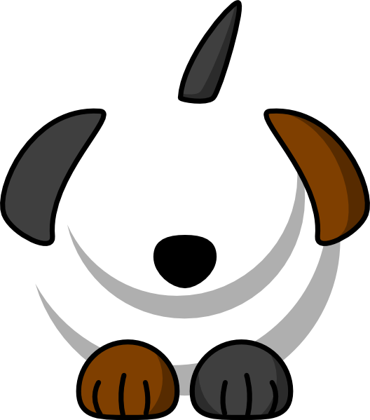 Dog Black Brown Ear Paw Clip Art - Dog Ears Clip Art (528x599)