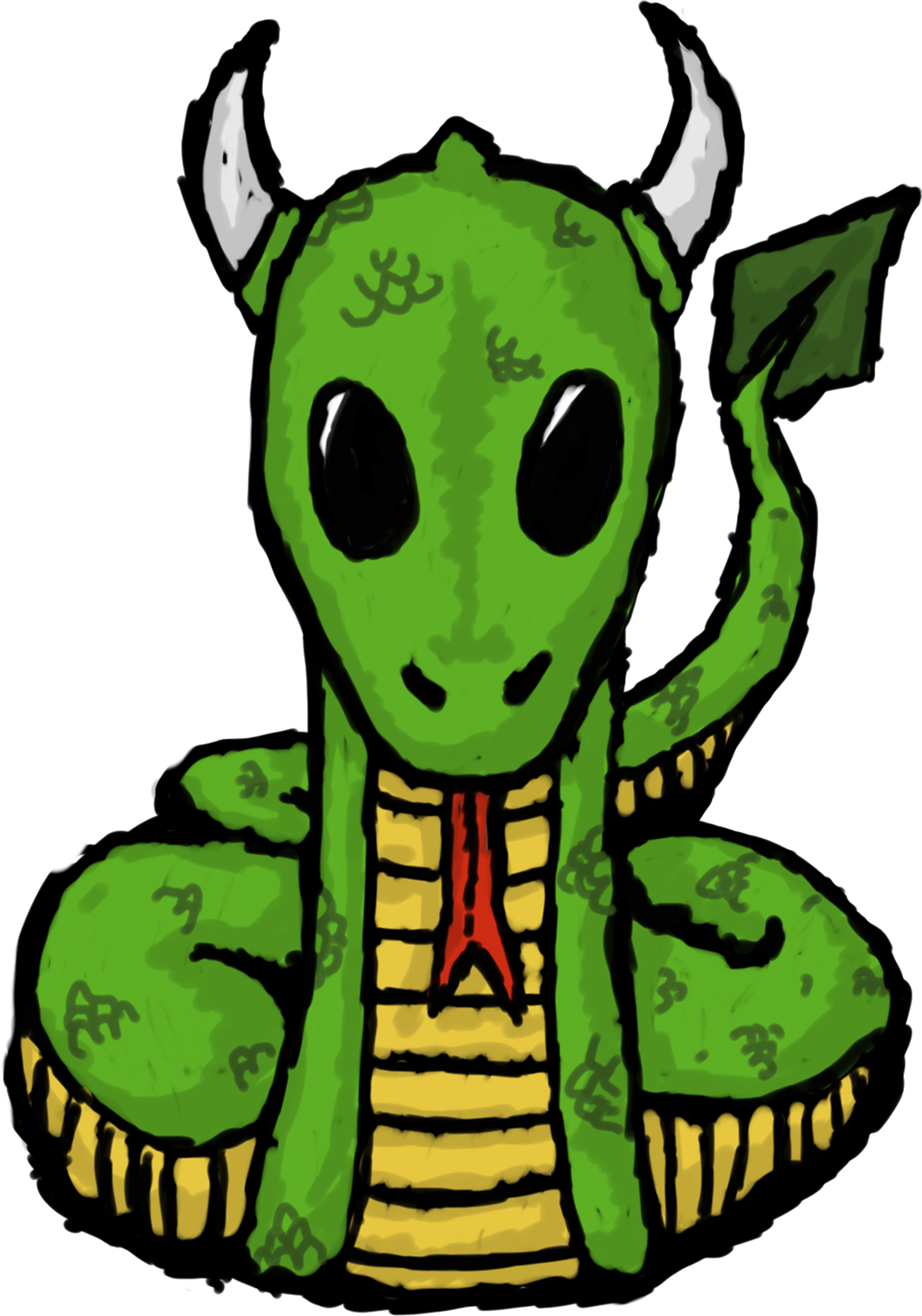 Preview - Dragon Snake Large Tote Bag, Adult Unisex, Natural, (4500x5400)